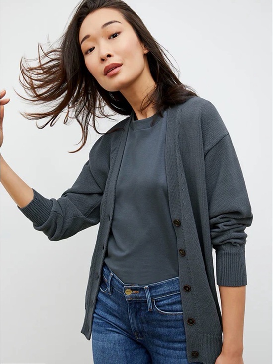 MM Lafleur Sweaters - MM lafleur cookie cardigan sleek indigo size small